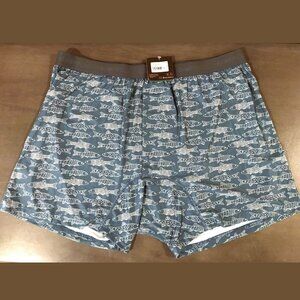 Exofficio Give-N-Go 2.0 Performance Boxers - Steel Blue Fish